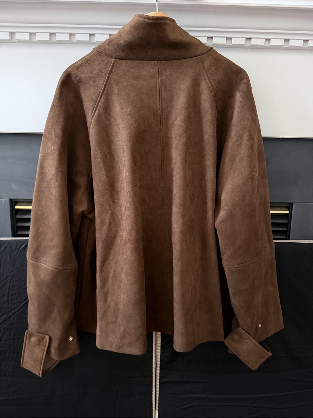 Zara 4344/158 NWT L Brown Suede Jacket - Classic Casual Coat - Picture 5 of 5
